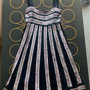 Missoni Black party dress w pink & silver sequence
